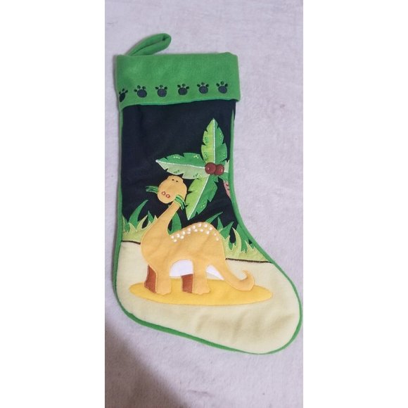 Christmas Stocking Dinosaur Childrens  13 inches - Picture 1 of 6